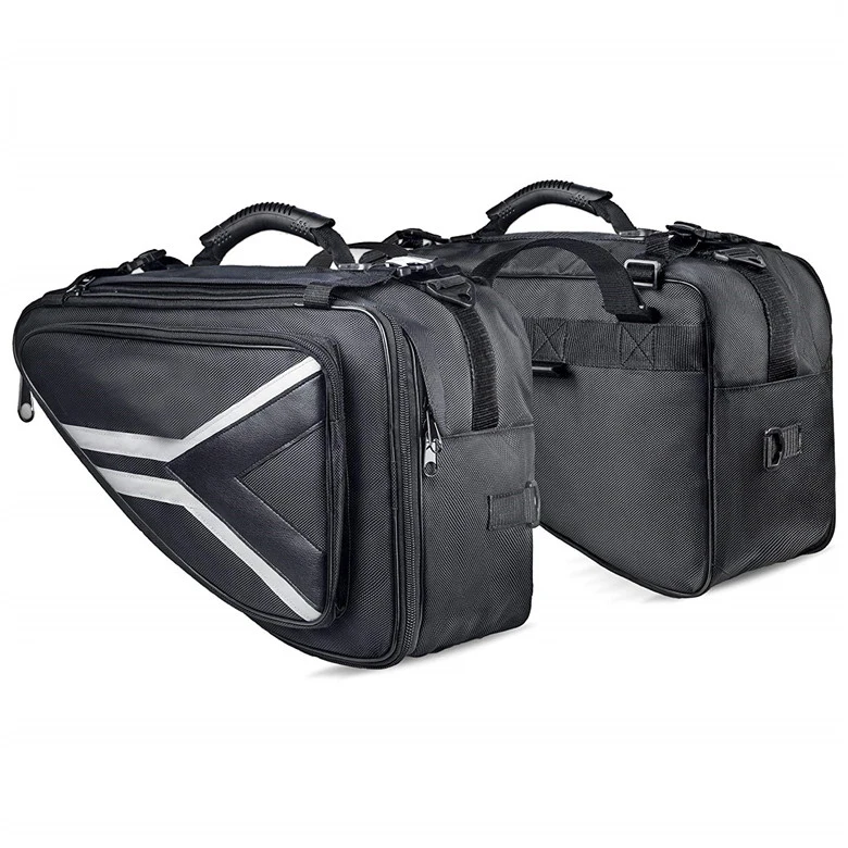 New Arrive Factory Custom Motorcycle Side Saddle Riding Bags Motorbike Panniers Travel Luggage Bags 36L-58L Expandable Capacity
