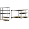 5 layer garage metal shelving boltless storage racking shelves unit with particle board