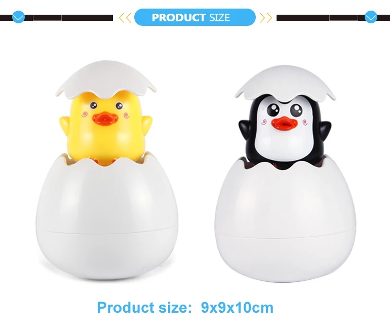 Plastic duck spray water game egg tub town toys penguin bath toy.jpg