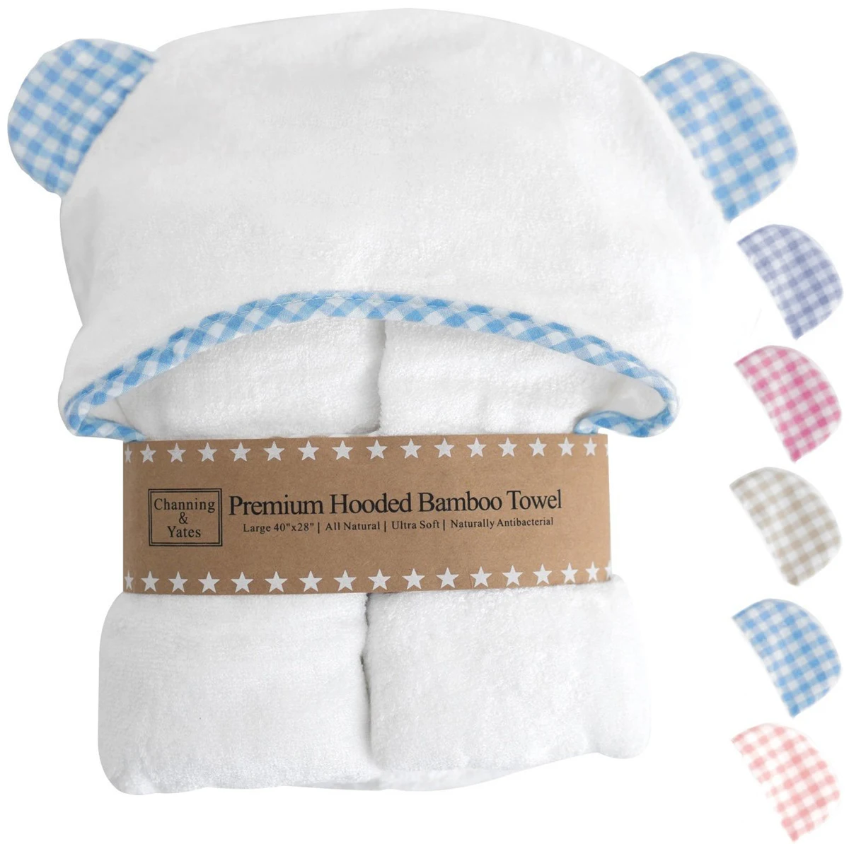 Personalised Oekotex New Born Baby Washcloth Set Product Bamboo Hooded