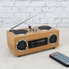 Classic style wireless bamboo material square bluetooth speaker for computer