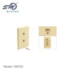 Hot selling telephone wall jack 2 port face plate