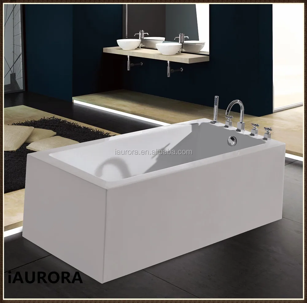 Iaurora 67" Europe Style White Acrylic Free Standing Bathtub With Tub