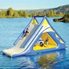 commercial lake inflatable water slides,PVC material inflatable floating water slide for sale