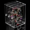3 Vertical Drawer Acrylic Jewelry Storage Box, Clear Acrylic Earring Display Stand Organizer Holder