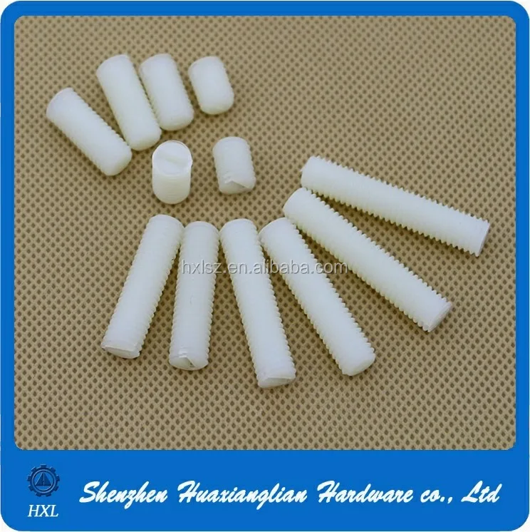 Black White Nylon Headless Screws Slotted Plastic Set Screw (m2m24