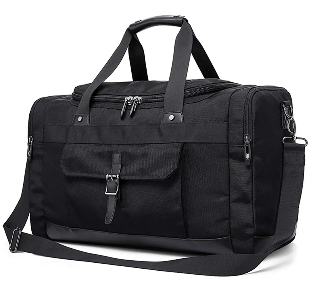 Gym Bag Sports Holdall Tropical Flower Canvas Shoulder Bag Overnight Travel Bag for Men and Women