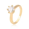 13948 Fashion jewelry finger rings 18k gold zircon rings single stone designs for Women