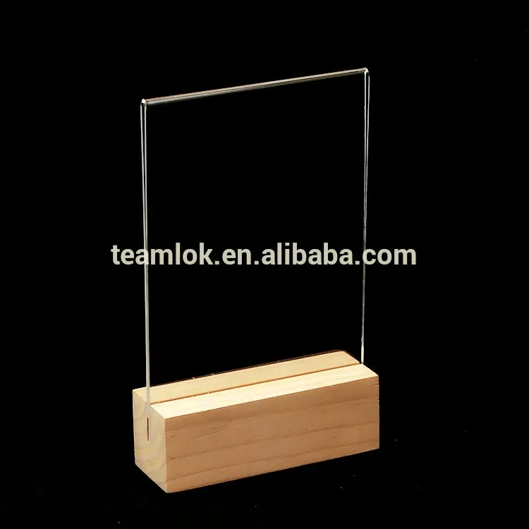 8.5 X11/a4/a5/a6 Bamboo/ Wooden Base Display Stand Holder Desktop