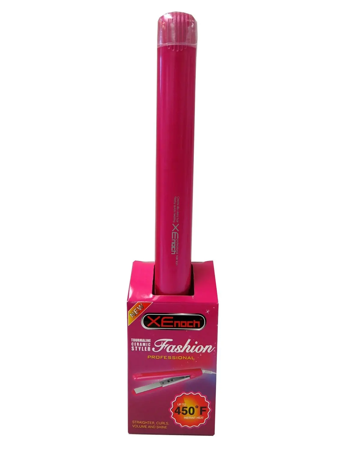XEnoch Professional Hair Iron Tourmaline Ceramic Styler 1" Pink