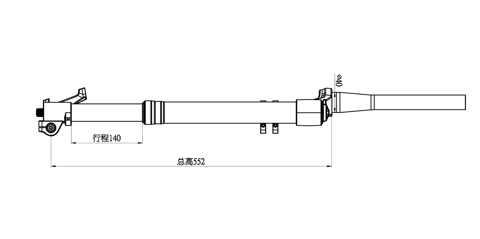 Inverted 26 Inch Fat Bike Suspension Fork With Shaft 150mm/ Doodlebike