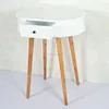 Scandinavian Style Single Drawer Oval Table Wooden Design Furniture