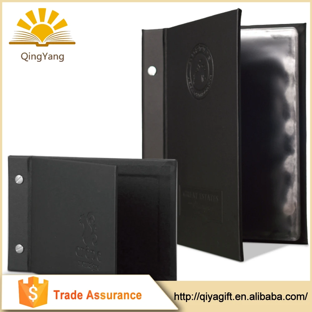 Custom Menu Covers A3 A4 Menu Holder For Restaurant/hotel Restaurant