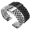 solid metal stainless steel watch strap with double safety lock buckle and quick release