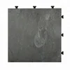 Easy assembling outdoor black slate floor decking tile by Click system for porch