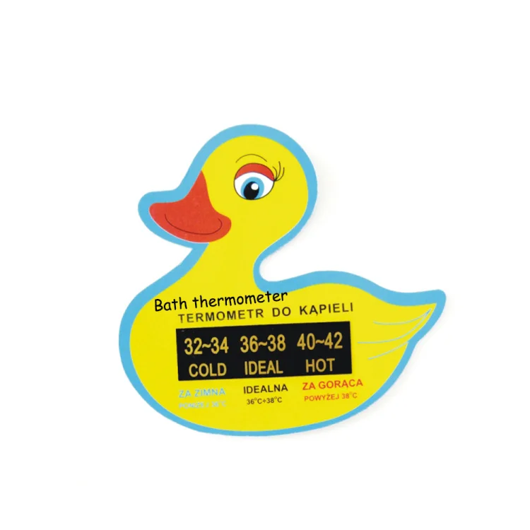 Lcd Cartoon Digital Baby Bath Thermometer Card With Self Adhesive