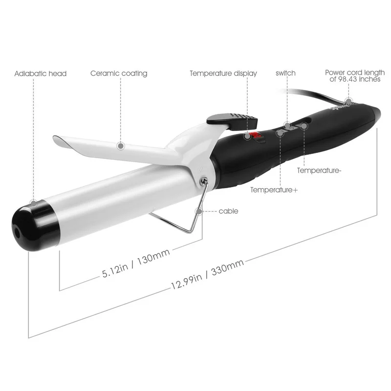 Wholesale Popular Rotating Style Hair Curling Tongs Heated Rollers