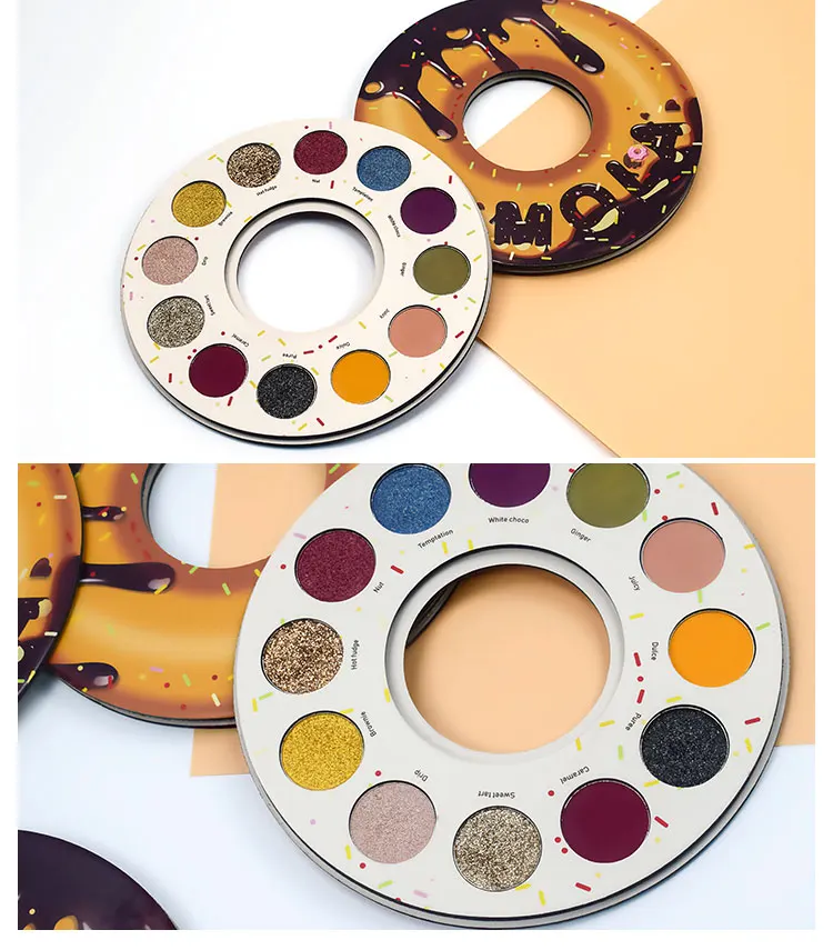Popular Circular Shape Doughnut Makeup Cruelty Free Vegan Eyeshadow
