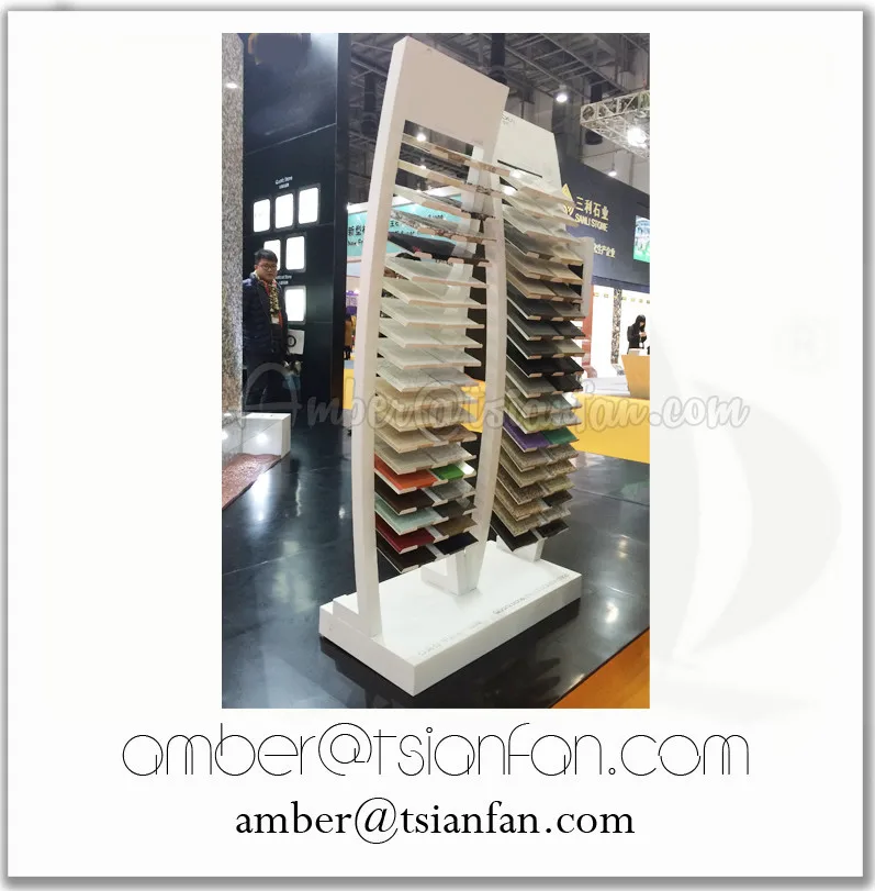 Artificial Stone Display Stand And Quartz Stone Display Stand Merchandising Idea For Showroom