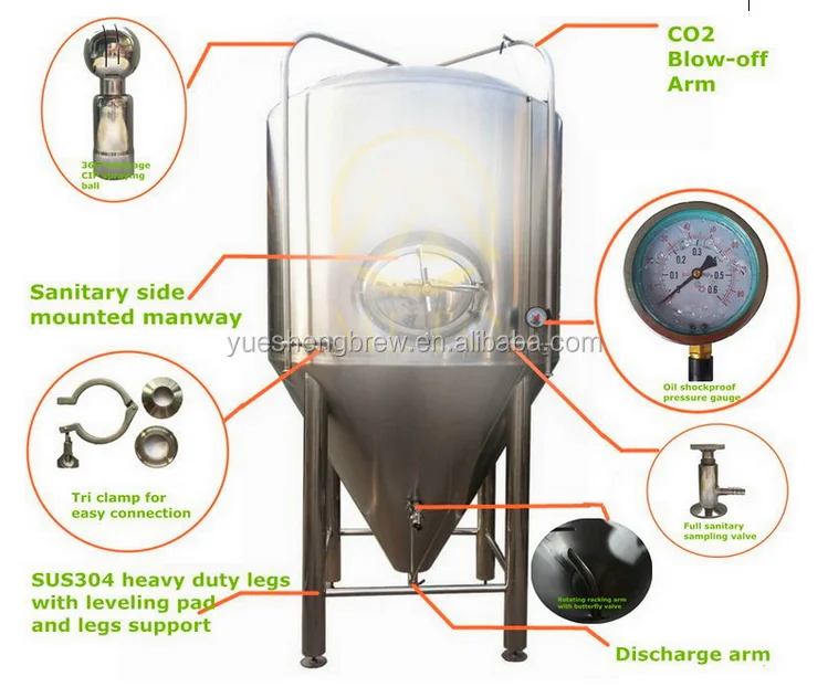 100 liter stainless steel beer fermenter for sale