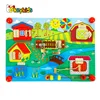 2019 New design activity play wooden baby busy board for education W12D122