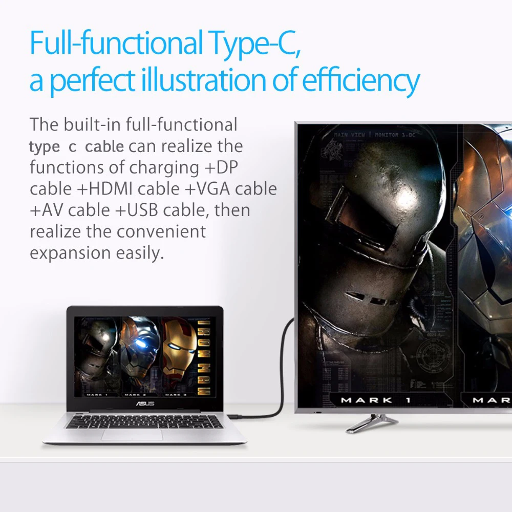 USB-IF Certified 10Gbps C to C Cable 1m 60W Charging USB 3.1 Gen 2 Type C Video Cable For 2018 Macbook Pro - ANKUX.COM