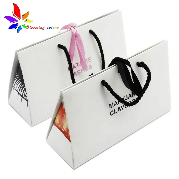 Creative Luxury Folding Triangle Shape Shopping/gift Paper Bag Buy Triangle Shape Paper Bag