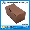 Imports of high-grade brown leather leatherette paper cufflinks box mounted one pair of cufflinks box can be customized LOGO