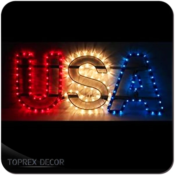 Wholesale 110v America Flag Led Light National Day Net Light Buy America Flag Led Light