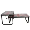 Free sample 2017 mirrored modern fancy bent glass top coffee table