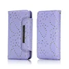 Diamond Maple Flower Pattern magnetic Wallet Case for iphone 7
