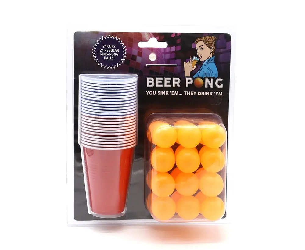 Custom 24 Pongs Balls 16oz Beer Cups Drinking Game Set Buy Beer Pongs