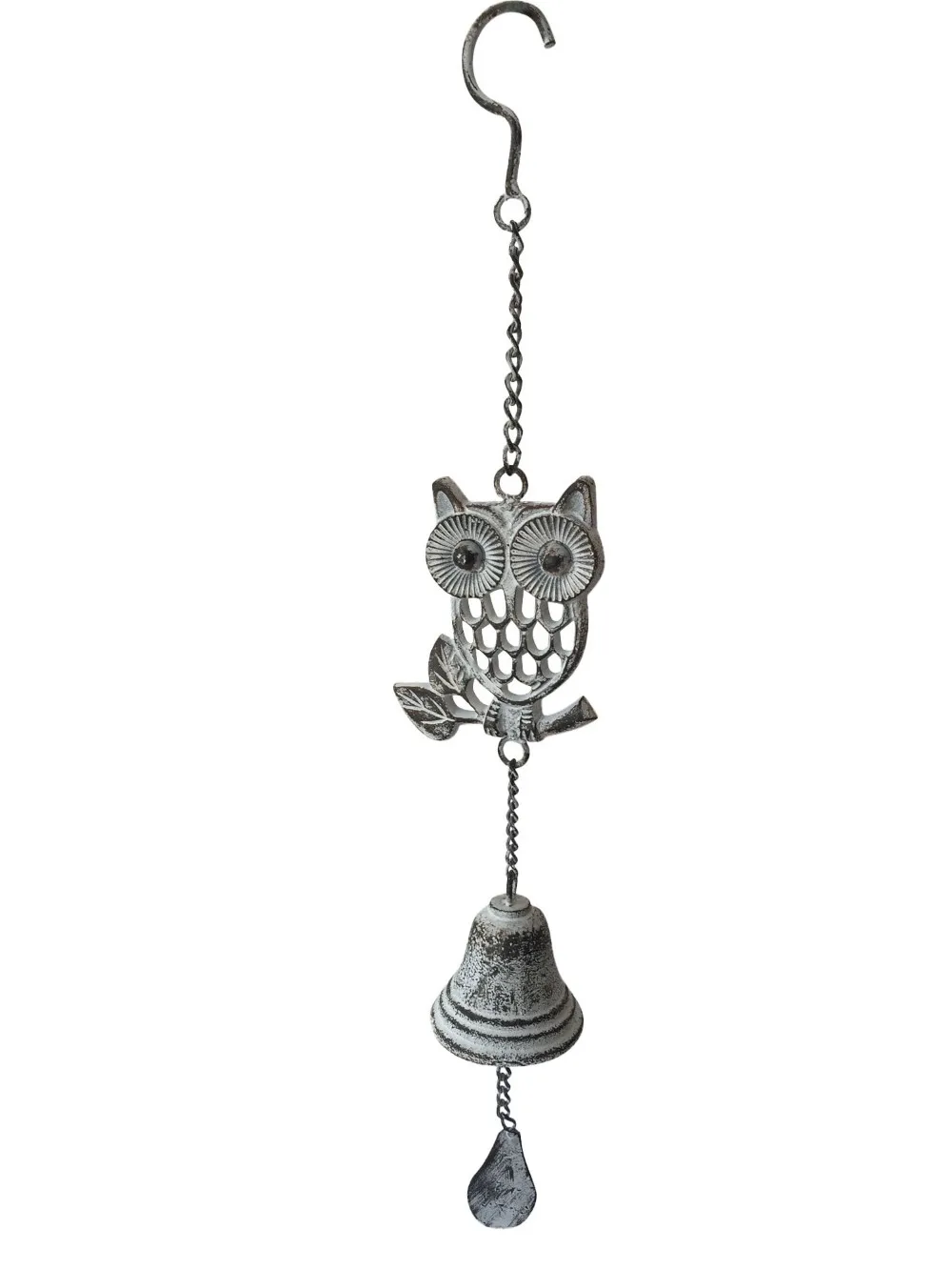 iron garden bird bell stake