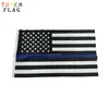 Embroidered American Police Office Thin Blue Line Flag