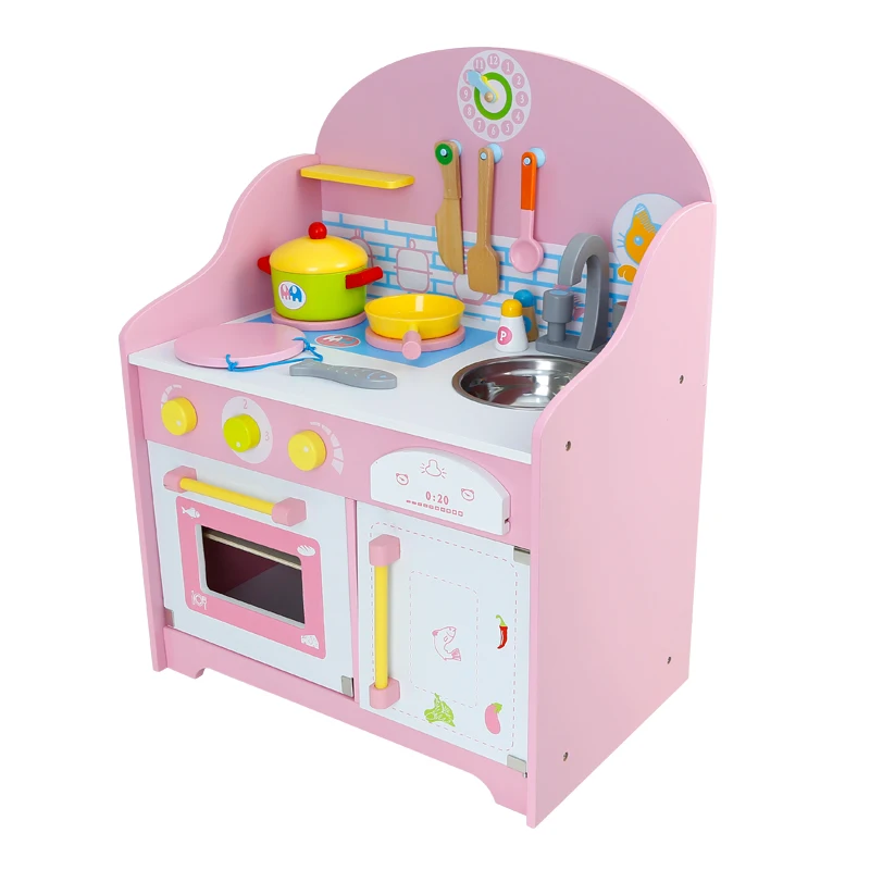 Japanese Wooden Pretend Play Kitchen Home Cooking Table Set