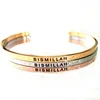2019 New Stainless Steel Bangle Engraved Positive Inspirational Quote Hand Stamped Cuff Mantra Bracelets