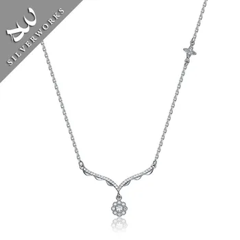 Elegant Design Women Italian Silver Wedding Jewelry 925 Chain Elegant Design Women Italian Silver Wedding Jewelry 925 Chain Necklace