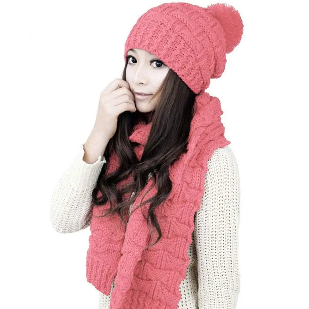 girls hat with scarf attached