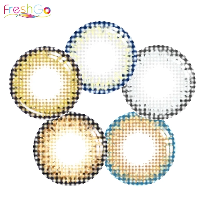 Freshgo 5 Colors Cosplay Color Contact Lens Soft Colored Circle Eye Contact Lenses Yearly Wholesale