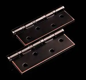 10pcs Kitchen Cabinet Hinges Hardware with Stainless Steel and Red Bronze for Furniture Hardware,Cabinet Door,Cupboards,Armoire,Wardrobe,Dresser (Red Bronze)