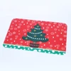 2017 Christmas red elements/gifts printing 3D PP plastic frosted plac 3D PP plastic frosted placemat/table dinning plate mat
