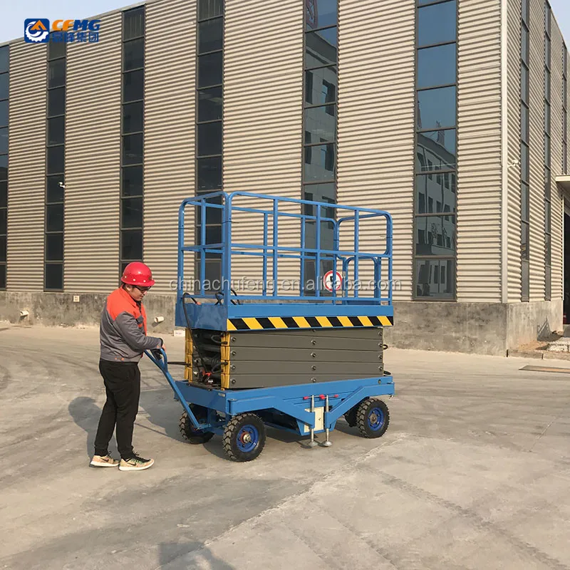 Home Small Scissor Lift Electric Movable Hydraulic Window Cleaning