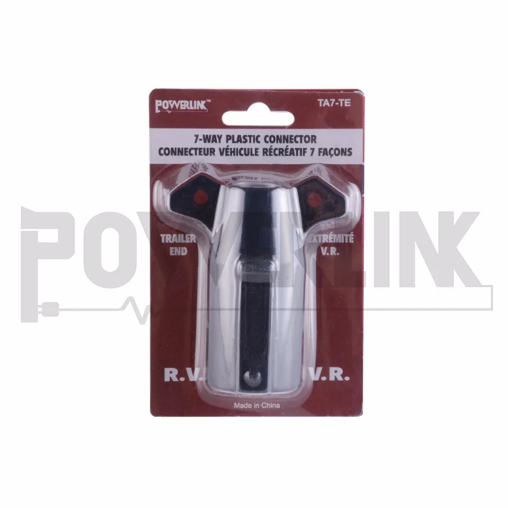 J100537 6way Round Pin To 4way Flat Trailer Connector Adapter Buy 6way Round Pin To 4way