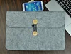 Laptop Wool Felt Bag with Wooden Button Mini Computer Felt Bag