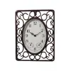 Vintage antique rust finish outdoor garden metal wrought iron wall clock for home decorative
