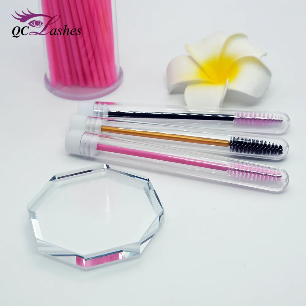 Wholesale Disposable Mascara Wands Eyelash Cleanser Brushes Tube Pink
