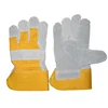 Cow split leather safety work gloves