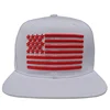 high quality custom 3D embroidery flat brim white snapback caps