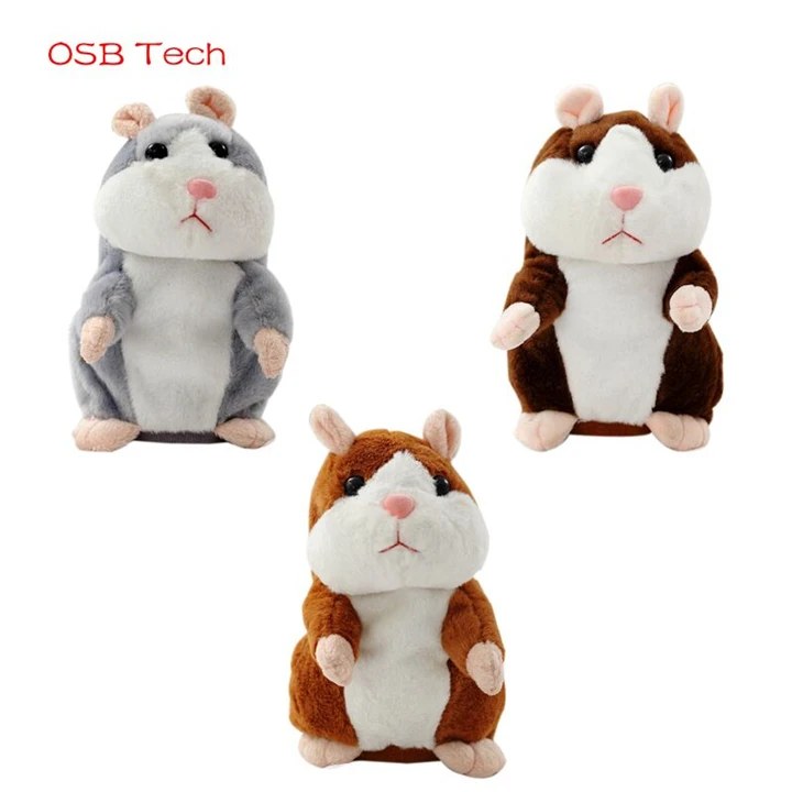 Adorable stuffed plush toy/doll mimicry pet talking hamster animals
