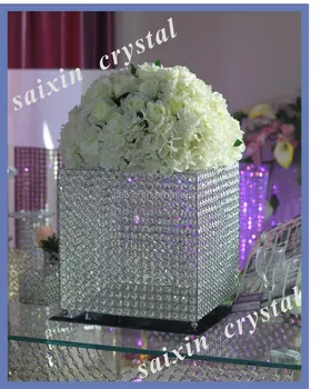 gorgeous silver wedding decorative crystal invitation card box zt